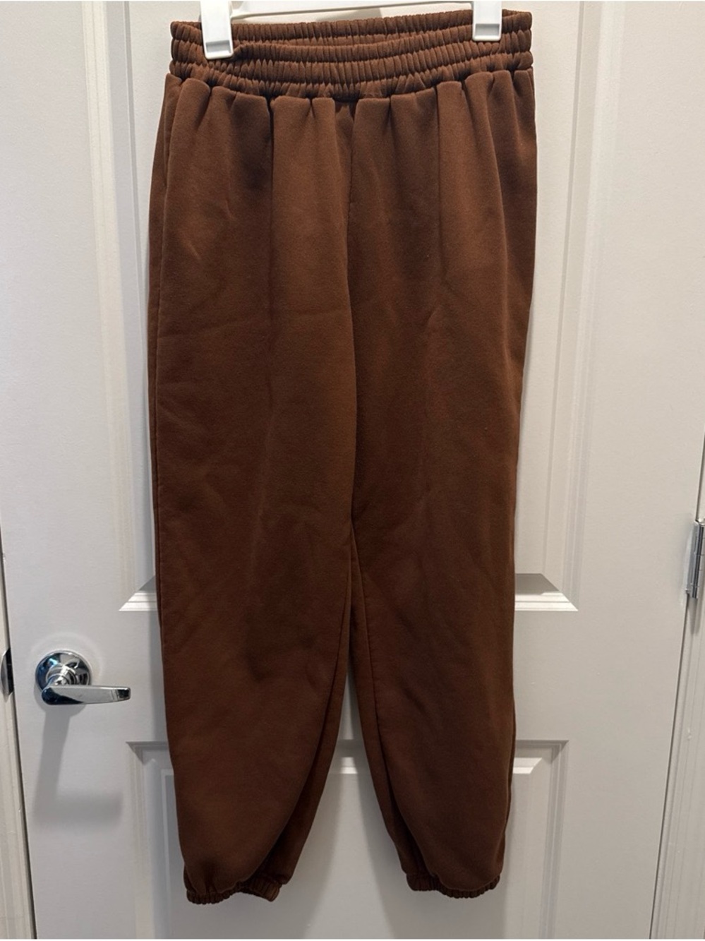 SHEIN Brown Elastic Waist Jogger Sweatpants
